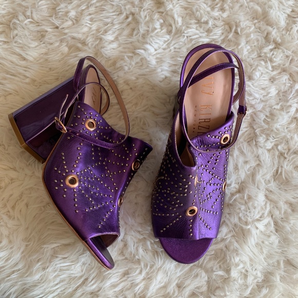 ❌SOLD❌Ivy Kirzhner Epoque Purple Leather Sandal - Picture 7 of 7
